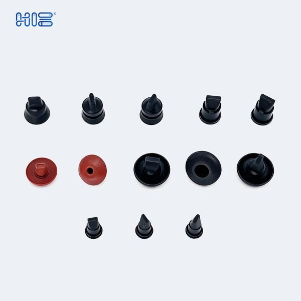 FKM rubber oil tank cap check valve for garden machinery. Gasoline resistant, excellent elasticity, -40℃ to 200℃, RoHS & REACH compliant.